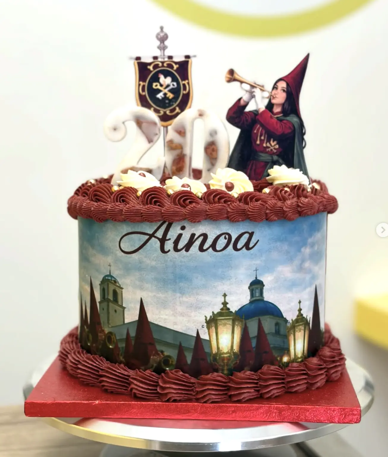 Tarta personalizada flores artesanal